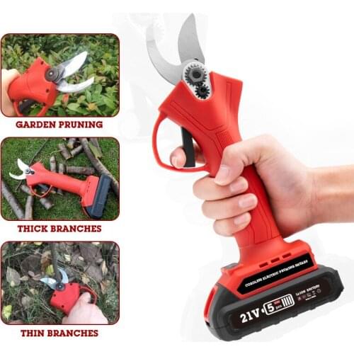 Gardening Electric Garden Rough Pruning Shears Branch Scissors Lithium Cordless Fruit Tree Shears integrated electric shears