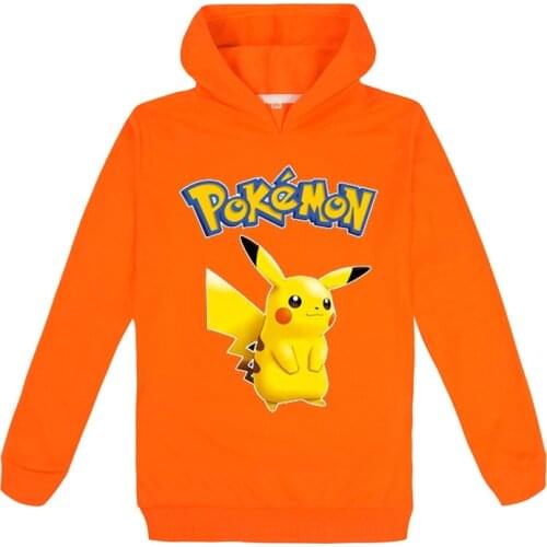 Takara Tomy Pokemon Go Anime Pikachu Print Baby Boys Girls Hoodies Sweater +Pants 2pcs Set Toddler Outfit Casual Clothing