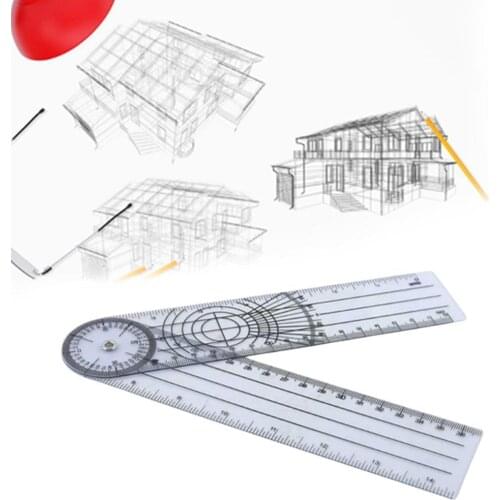 1pc Angle Measuring Ruler Multifunctional Foldable Ruler School Student Office Drawing Stationery Ruler Supplies School Supplies