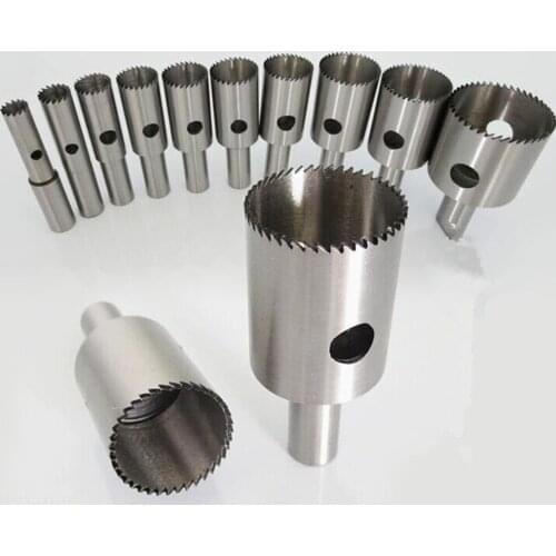 10 pcs 8mm SHK Fine tooth ball knife Hole cutter Wood bead machine tools 6-28MM