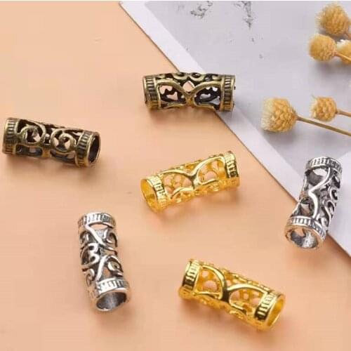 10PCS Fashion Charm Electroplating Elbow Diy Hollow Big Hole Elbow Bracelet Sweater Chain Pendant Jewelry Accessories Wholesales