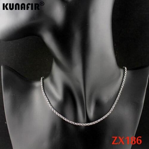 14"-38" length 3mm round rolo link chains stainless steel necklace women fashion jewelry parts 20pcs ZX186