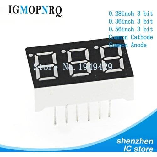 5pcs 7 segment Common Cathode Common Anode 3 Bit digital Tube 0.56inch Red LED Display LED Digital tube