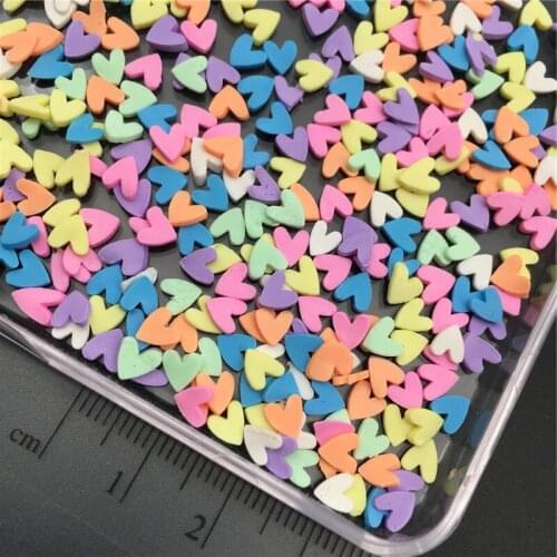 60g Cute Heart Polymerclay,Soft Clay Sprinkles For Kids Diy/Craft Diy Making/Nail Art/Scrapbook Decoration/Craft Filler