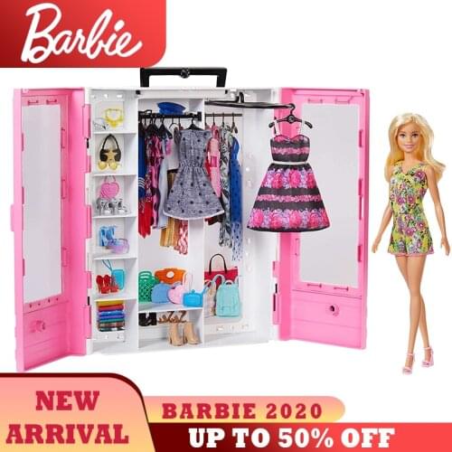 Barbie Doll Kid Toys Fashionistas Ultimate Closet Doll and Accessory Skirt Shoes Match Up Pretend Toys GBK12 barbie For Birthday