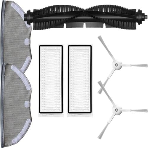 HEPA Filter Roll Main Brush Side Brushes Mop Cloth Rag for Qihoo 360 S6 Pro 360 S9 X90 X95 Robotic Vacuum Cleaner Brushes Parts
