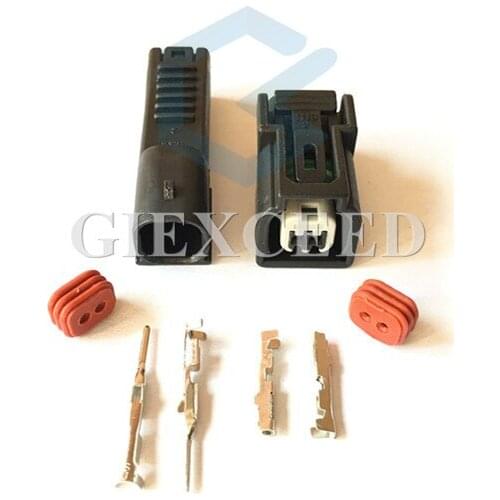 2 Sets 2 Pin 6189-6904 Female Male Automotive Fuel Injector Electronic Waterproof Connector Socket For Honda CB400 Accord