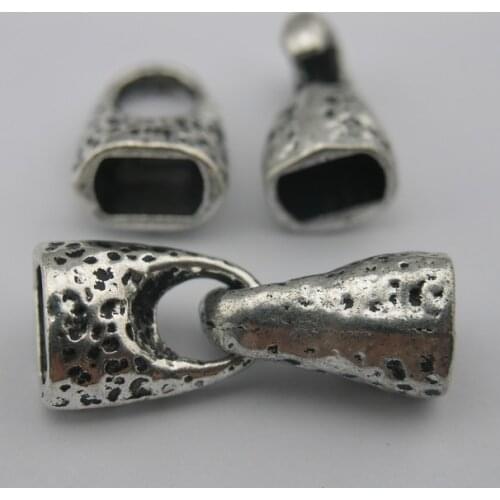 FREE SHIPPING 15 Sets 9.8x6.4mm Antique Silver Color Hook Clasp For Licorice Leather