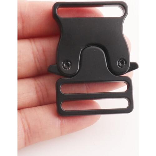 Black Metal Release Buckles,30MM Adjustable Side Release and Tri-Glide Slides Buckle,for Backpacks Webbing, Clip Lock,Belt Strap