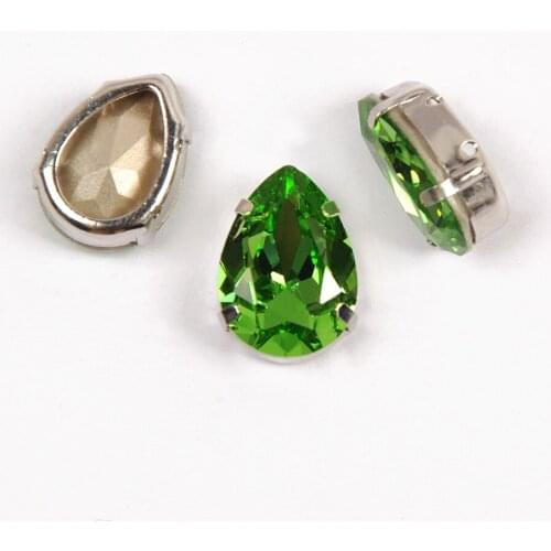 CTPA3BI 4320 Wholesale Peridot Color Teardrop K9 Crystal Rhinestone Loose Beads Jewelry Making Garment Craft Decoration