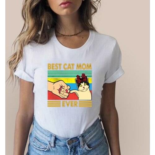 Oversized T Shirt Cotton Short Sleeve Best Cat Dad Ever Graphic Tees Men Funny T Shirts Streetwear Womens Clothes Kpop 2020