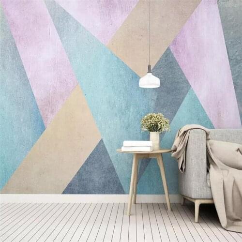 Geometric square TV background wall professional production mural factory wholesale wallpaper mural poster photo wall