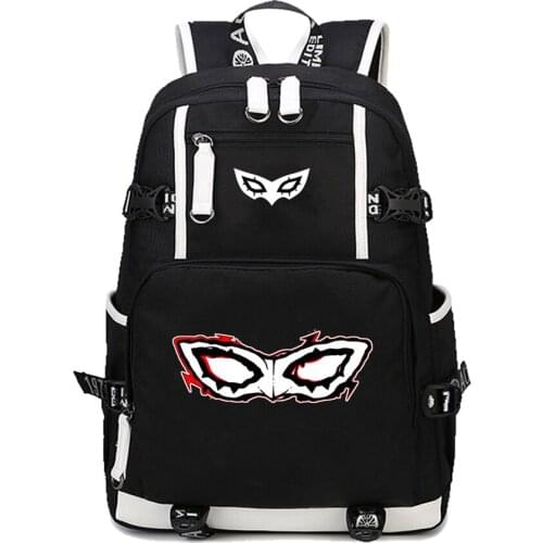 Game Persona 5 Backpack P5 cosplay canvas Package Male Female Students schoolbag men women Printed Cartoon shoulder bag backpack