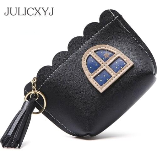 JULICXYJ Brand Unique Window Coin Purse Fresh Delicate Women Lady Teenager Tassel Mini Change Wallet Clutch Bags Keyhain Tasse