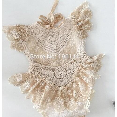 Lace Newborn Baby Clothing Summer Fashion Infant Girls Rompers Cute Off Shoulder Romper Playsuit Jumpsuit Outfits Set