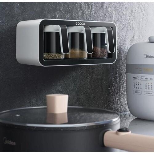 Seasoning box kitchen supplies integrated multi grid storage salt monosodium glutamate Bottle salt pot household seasoning pot