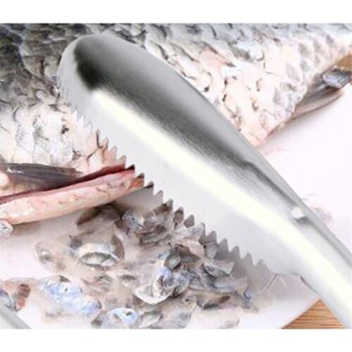 Stainless Steel Fish Scales Scraping Graters Fast Remove Fish Cleaning Peeler Scraper Fish Bone Tweezers Kitchen Accessorie Tool