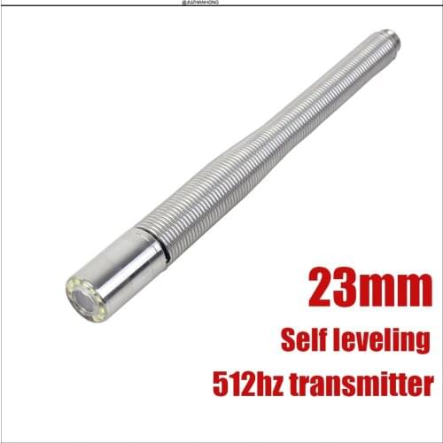 Newest 23mm Pipe Inspection Camera Head Long Spring 512hz Transmitter Sonde Self Leveling Balance 12LEDs