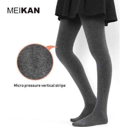 Brand New Autumn Womens Thick Cotton Warm Pinstripe Pantyhose Lady Micro-pressure Hip Carry Buttock Leggings For Girl Winter