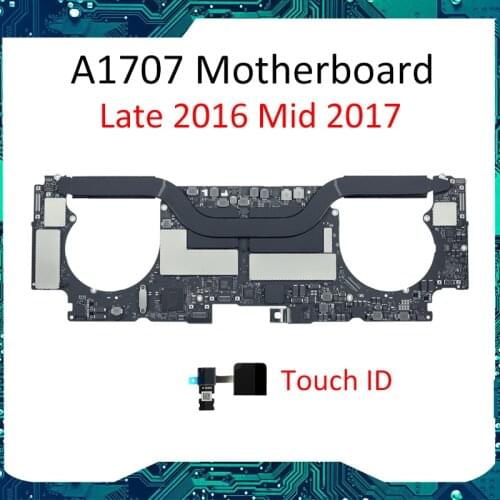Original A1707 Motherboard 820-00281-A 820-00928-A for MacBook Pro 15" Logic Board Core i7 16G 256G 2016 2017 With Power Button