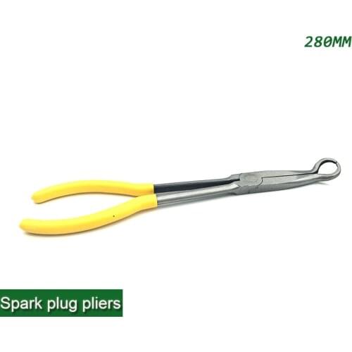 Long Spark Plug Pliers Offset Tip Spark Plug Wire Boot Puller Removal Tool 280mm