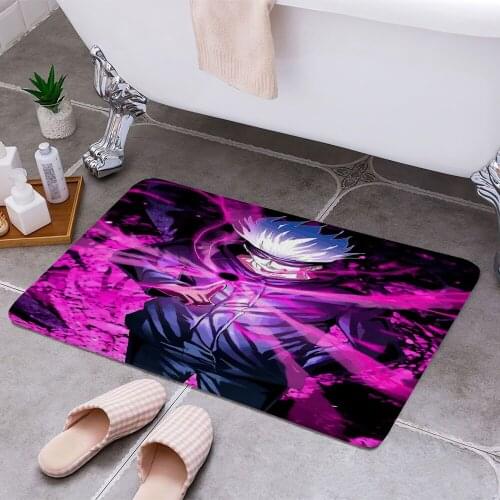 Jujutsu Kaisen Anti-slip Doormat Vacuuming Water Absorbing Kitchen Bedroon Bath Floor Mats Home Entrance Home Decora