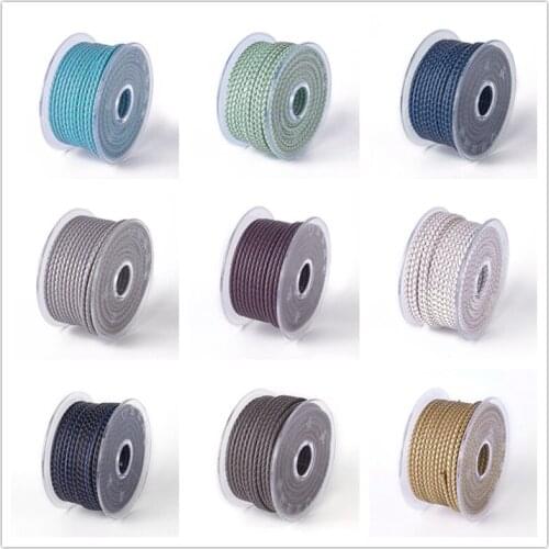 1 Roll 4mm 5mm 6mm Braided Cowhide Cord Leather Jewelry Cord for Jewelry DIY Making Material Supplies Wholesale F80