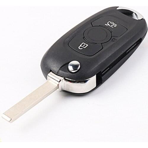 DAKATU 3 Button Flip Folding Remote key shell for Buick Verano Replacement Keyless entry fob case key case cover