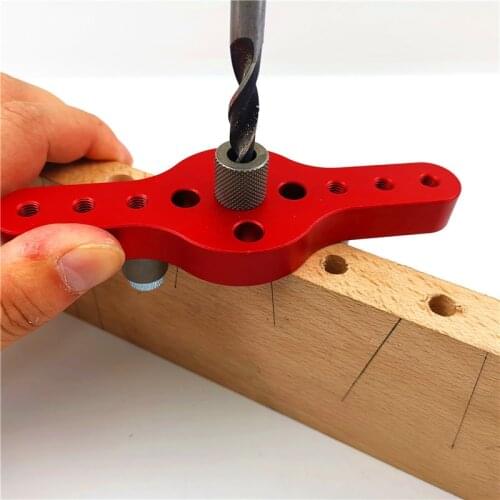 Vertical Pocket Hole Jig 6/8/10mm Woodworking Drilling Locator Wood Dowelling Self Centering Drill Guide Kit Hole Puncher