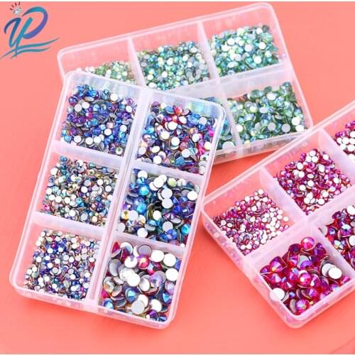 Upriver 1188pcs / box High Quality Glass Crystal Mixed SS6-SS20 Non Hotfix Rhinestone Flatback Rhinestones For DIY Decorations