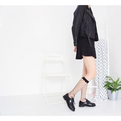 Women Fishnet Ankle High Socks Black Mesh Hollow Out Fish Net Short Socks Sanwood Harajuku Girls Socks Hot Sale