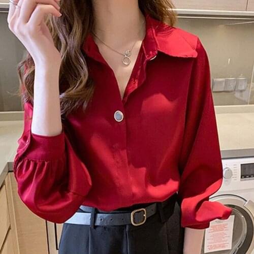 Womens Tops Blusas Mujer De Moda 2021 Verano Womens Chiffon White Shirt Business Shirt Straight-shaped Ruffle Casual Shirt