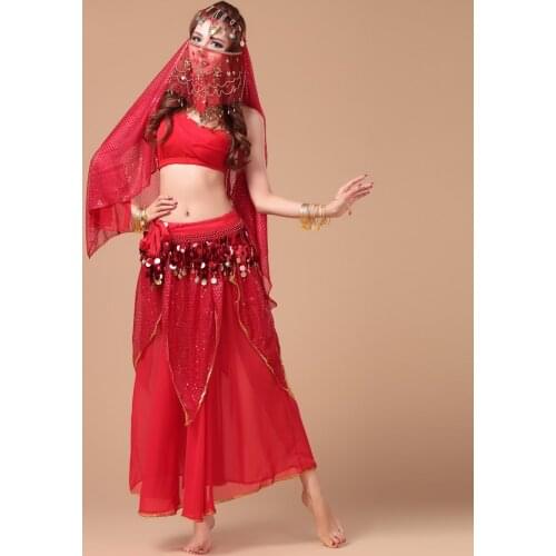 New Arrival Women Belly Dancing Costume Indian Dance Dress Girl Bellydance Costume 5 Pcs Dancer Practice Wear 18
