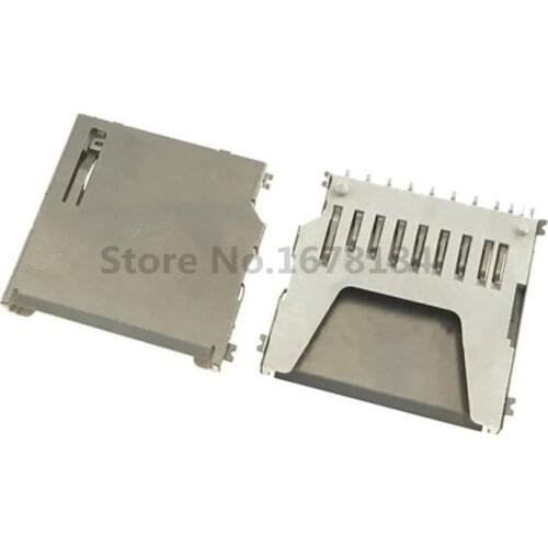 100Pcs SD Memory Card Socket Card slot 11P SD long body socket without self-elastic SD card holder Standard type card