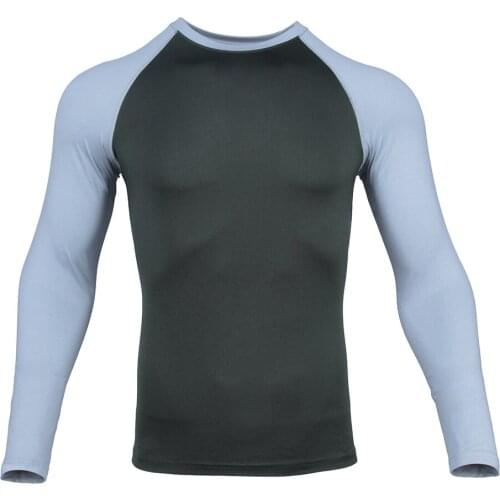 2021 Men Running Fitness T Shirt Quick Dry Training Sports Jersey Soccer Solid Sports Muscle Shirts Gym Tops Long-Sleeve Tights