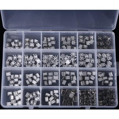 Free shiiping 240 Pcs 24 Models Micro USB Connector Socket Jack For MP3/4/5 Lenovo ZTE Huawei