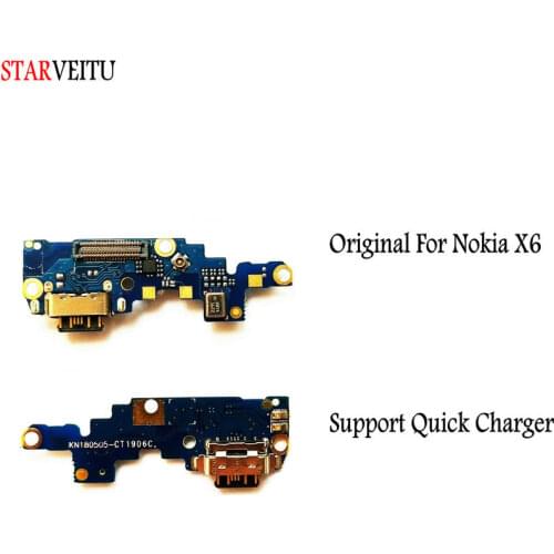 For Original Nokia X6 USB Charging USB Data Dock Support Quick Charger IC For X6 TA-1099 TA-1103 TA-1116 TA-1083