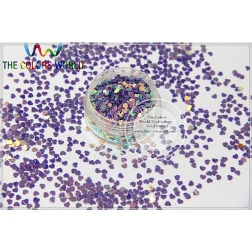 SSXJ114-102 Sequins Heart shape Bullion Purple Color Valentines day accessory for nail Art or DIY decoration 1pack=50g