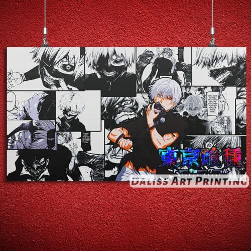 Canvas Anime Tokyo Ghoul kaneki Pictures Home Decoration Paintings Poster HD Prints Wall Art Modular Living Room Framed