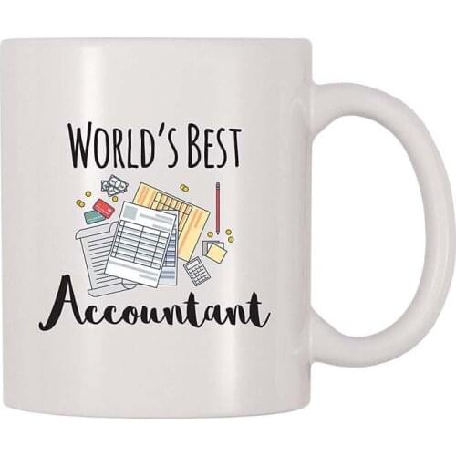 Personality Mug Worlds Best Accountant Coffee Mug Funny Milk cup 11 Ounces Inspirational The Best Gift