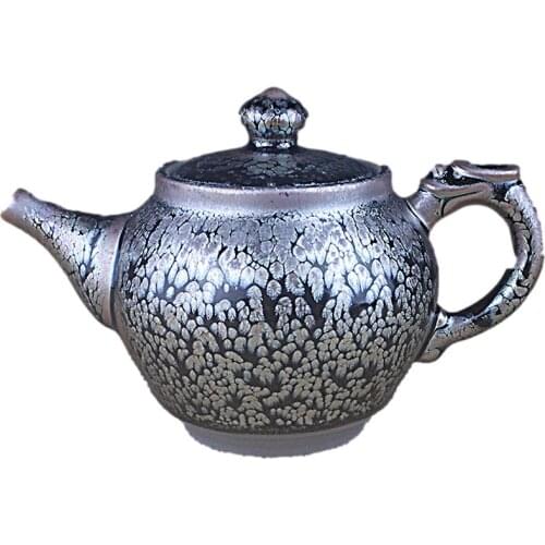 Jianyang built one big pot teapot firewood tire iron household baihua oil droplets retro office ceramic tea set