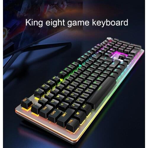 G900 Pink Mechanical Gaming Keyboard For PC/Laptop USB Wired Gamer Keyboard With RGB Backlight/Side Light Blue Swicth Keyboard
