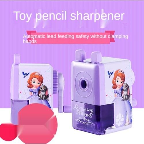 Disney Sophia Cartoon Cute Childrens Hand-cranked Pencil Sharpener Automatic Pencil Sharpener