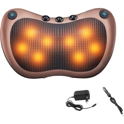 Neck Massager for Neck Massage Pillow Electric Body Massager Head Back Massager for Face Foot Arm Heating Vibrator Car Home Use
