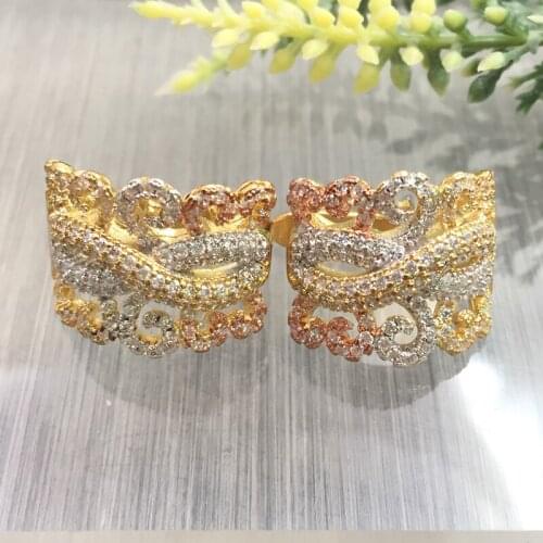 Lanyika Fashion Jewelry Abstract Classic shape Ear Loops Micro Plated Wedding Party Earrings Romantic Bridal Daily Best Gift