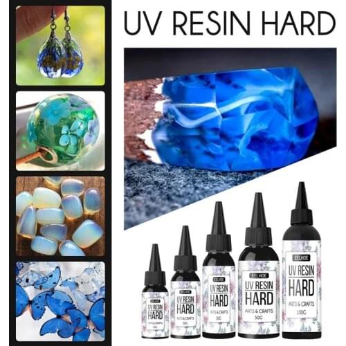 2021 New UV Resin Crystal Clear Hard Resin Mold Glue UV Curing Resin Sunlight Activated Resin Jewelry Making DIY Crafts