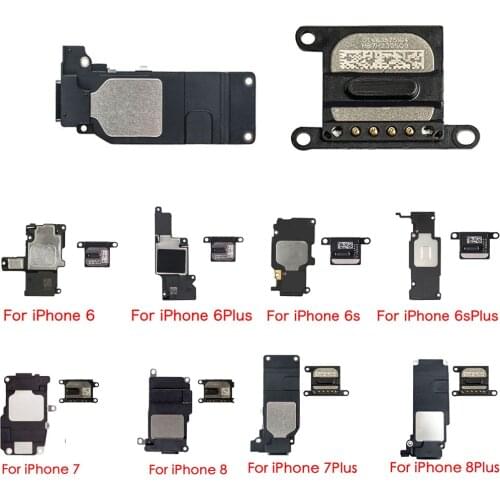 Top New Earpiece EarSpeaker + Bottom Loud Speaker Listening Replacement Parts For iPhone 6 6Plus 6s 6sPlus 7 7Plus 8 8Plus