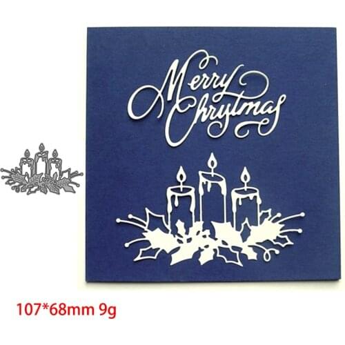 New Dies For 2020 Christmas candle Metal Cutting Dies Embossing Scrapbooking Stencil Craft Cut Dies For DIY Card Handmade