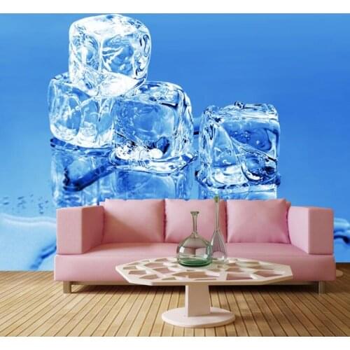 Papel de parede custom mural,closeup Ice wallpapers,restaurant coffee shop bar living room tv wall bedroom kitchen wallpaper