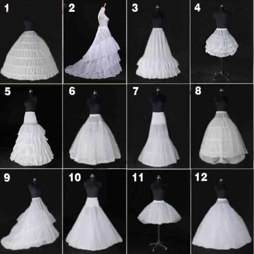 White 6 Hoops Petticoats for Wedding Dress Crinoline Underskirt Cheap Price Wedding Accessories For Brial Ball Gown